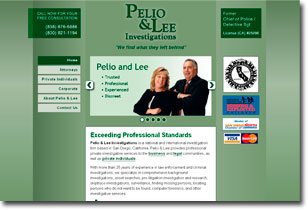 Pelio and Lee Investigations website