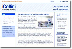 iCellini Computer Training website